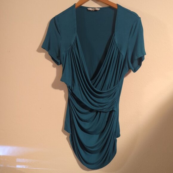 Zeagoo Short Sleeve Ruched V-Neck Size XL - Picture 3 of 7